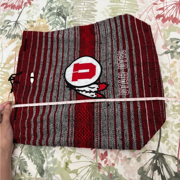 Utah Utes Red and Gray Striped Serape Backpack - Picture 8 of 10